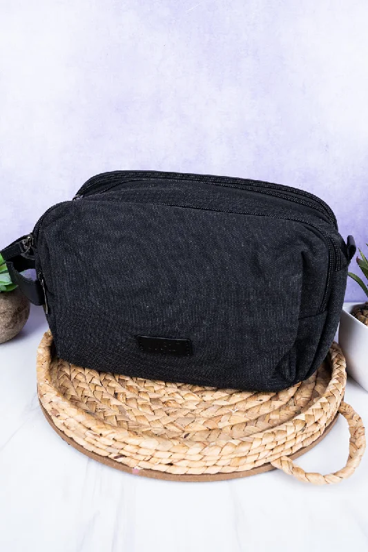 Black Travel Ready Toiletry Bag