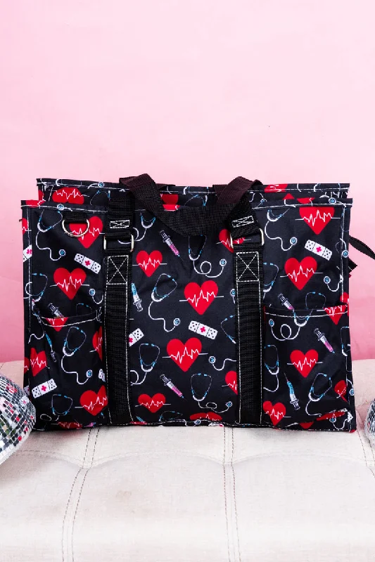 Nursing Is Heart Work Utility Tote