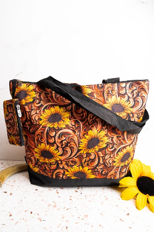 Sunflower Sierra with Black Trim Tote Bag