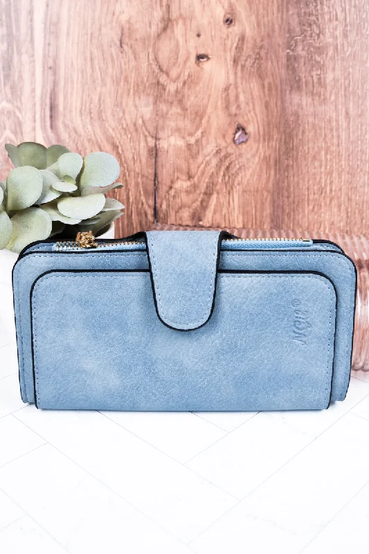 The Essentials Blue Faux Leather Wallet