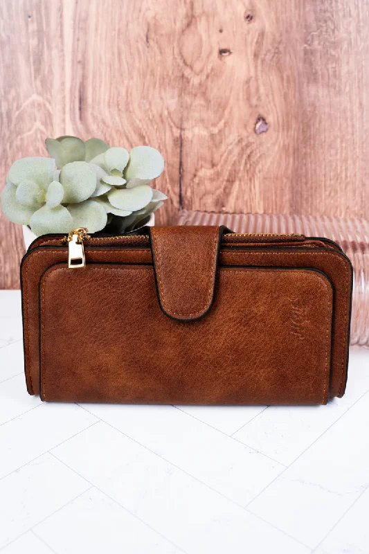 The Essentials Brown Faux Leather Wallet