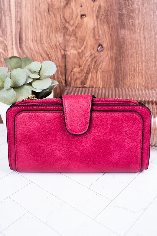 The Essentials Hot Pink Faux Leather Wallet