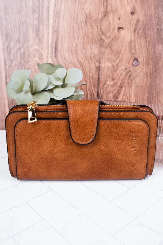 The Essentials Light Brown Faux Leather Wallet