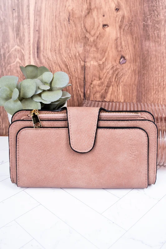 The Essentials Light Pink Faux Leather Wallet