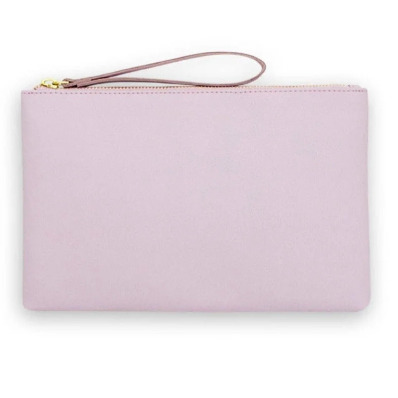 Apple Leather Clutch Mini Bag - Blush