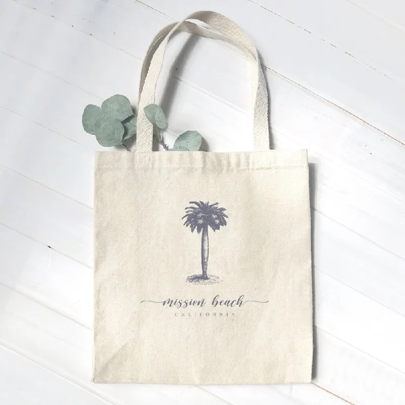 Palm Tree w/ City, State - Canvas Tote Bag