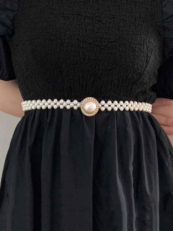 Party Faux Pearl Decor Belt