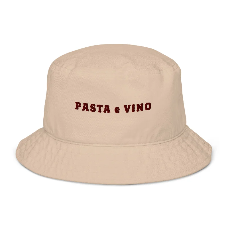 Pasta e Vino - Organic Cotton Embroidered Bucket Hat