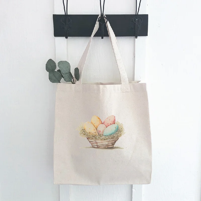 Rustic Egg Basket - Canvas Tote Bag