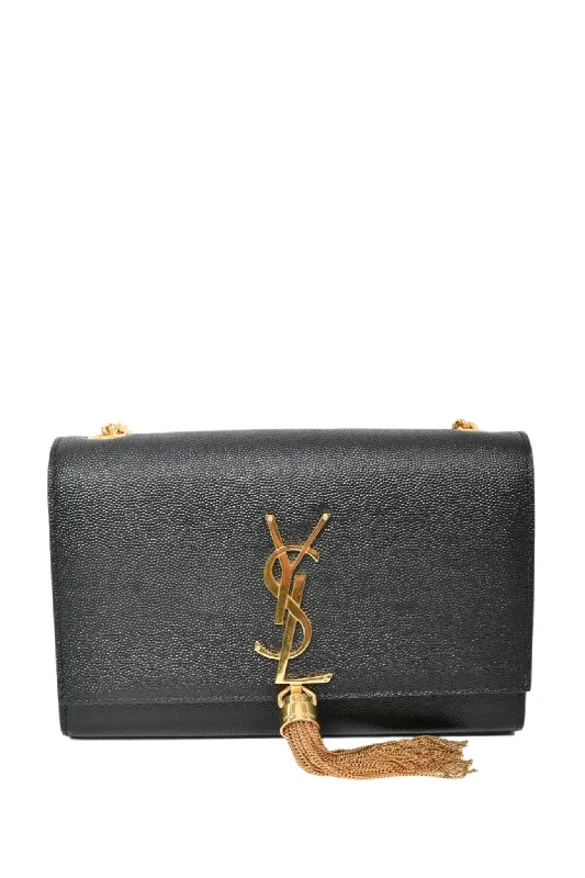 Saint Laurent Black Leather Kate Tassle Small Crossbody