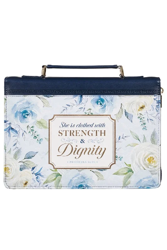 Strength & Dignity Indigo Rose Faux Leather