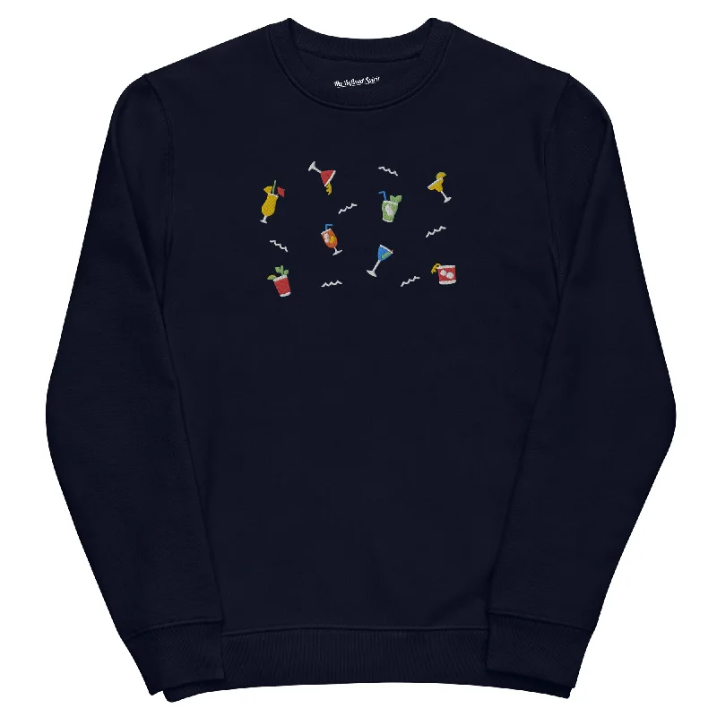 Summer Cocktails - Organic Cotton Embroidered Sweatshirt