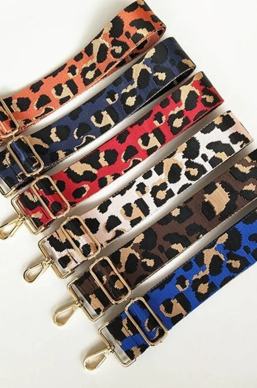 TG10156 Adjustable Leopard Print Web Guitar Strap