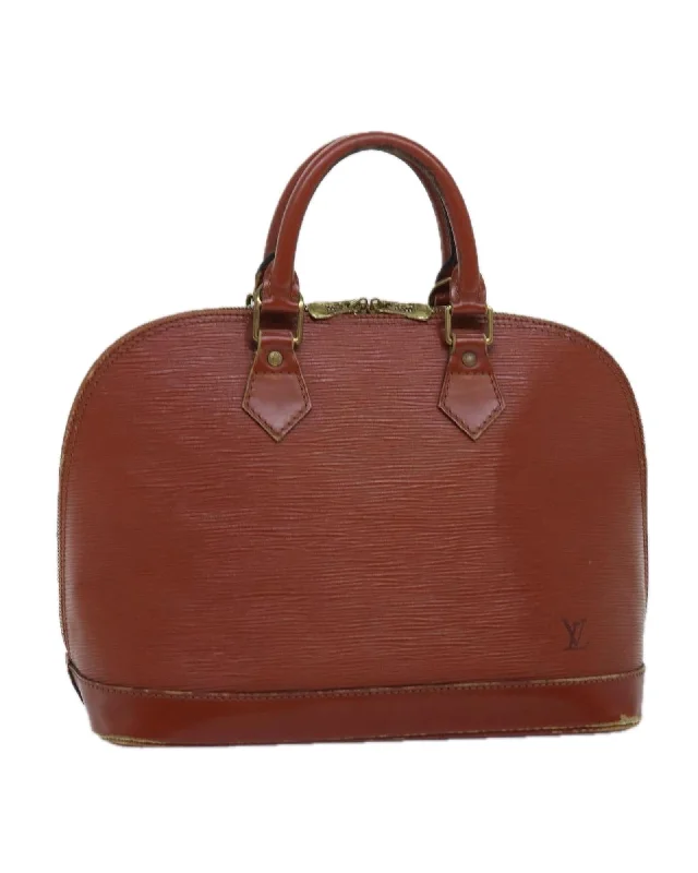 Epi Leather Brown Hand Bag with Scratches and Rubbing