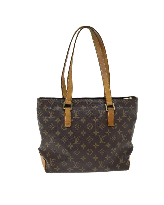 Monogram Canvas Tote Bag with Shoulder Strap - Authentic LV Cabas Piano (73819)