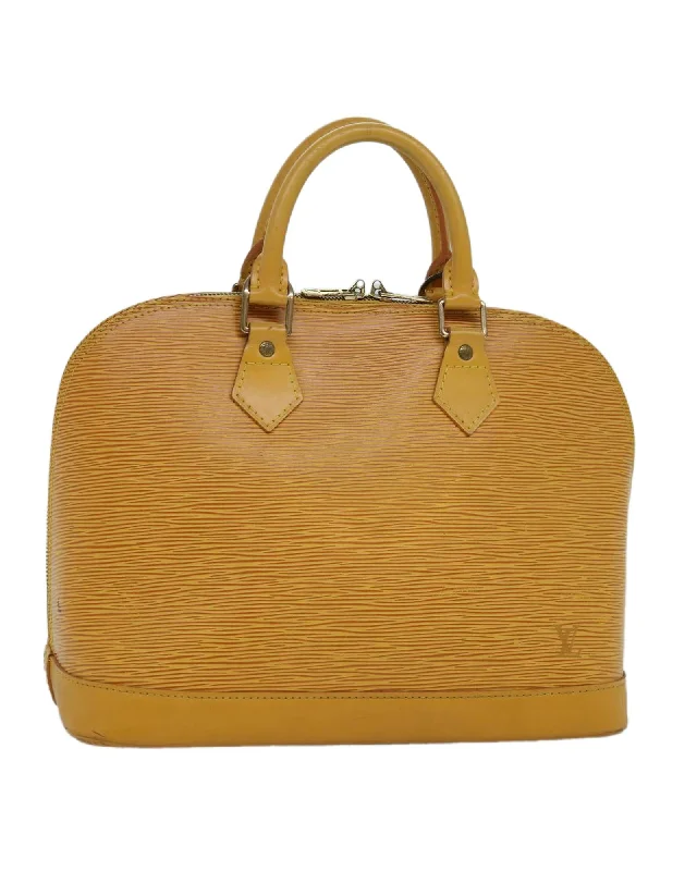 Epi Leather Alma Handbag in Tassili Yellow