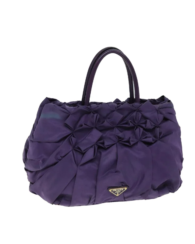 Authentic Purple Nylon Hand Bag