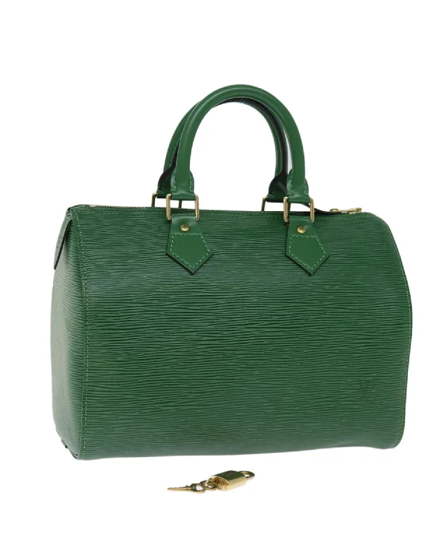 Green Epi Leather Hand Bag with Lock and Key by Louis Vuitton