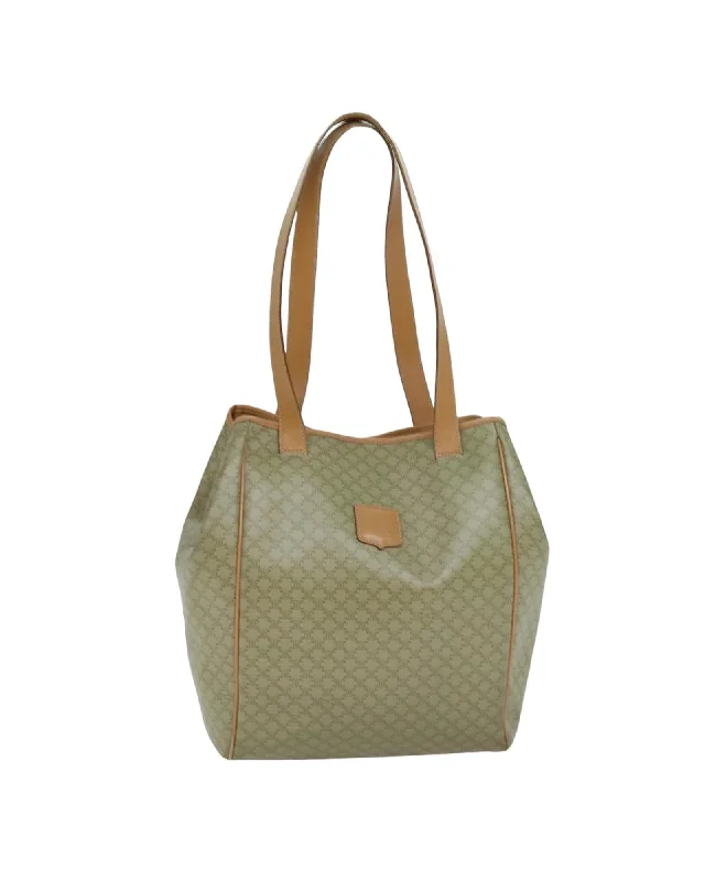 Beige Canvas Tote Bag with Macadam Design