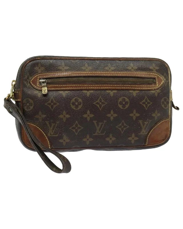 Monogram Canvas Clutch Bag with Strap