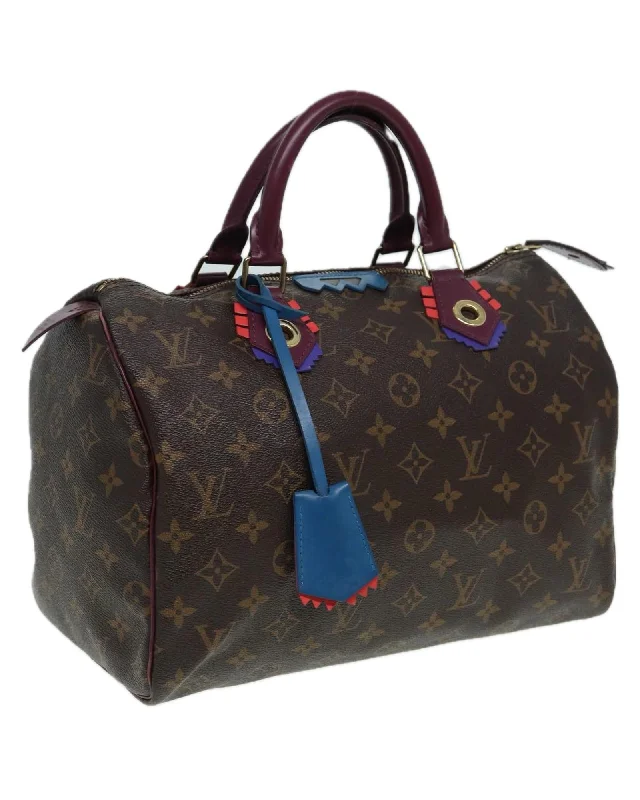 Monogram Canvas Totem Speedy 30 Hand Bag with Dust Bag and Padlock