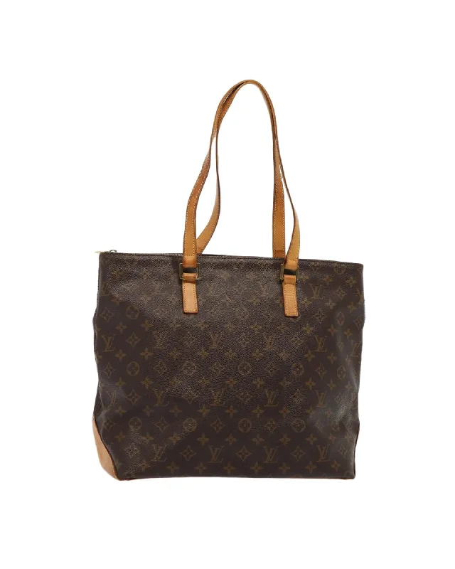 Monogram Canvas Tote Bag with Dual Shoulder Straps