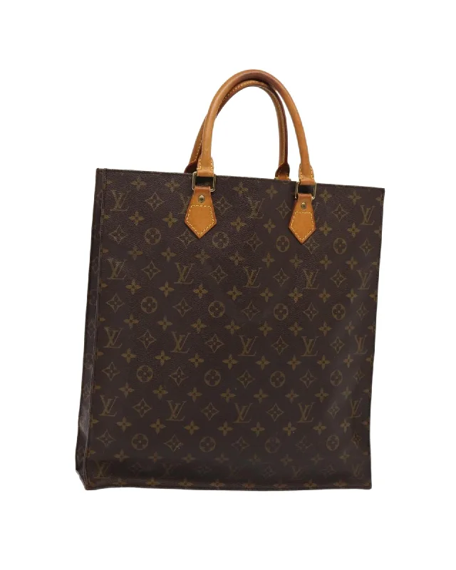 Monogram Canvas Hand Bag with Sac Plat Design