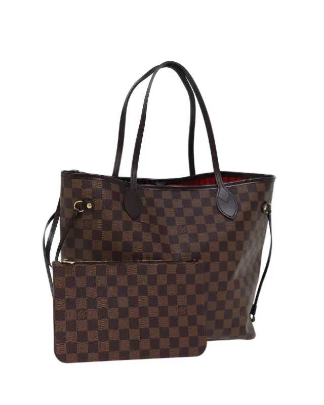 Authentic Damier Ebene Tote Bag with Dust Bag and Pouch