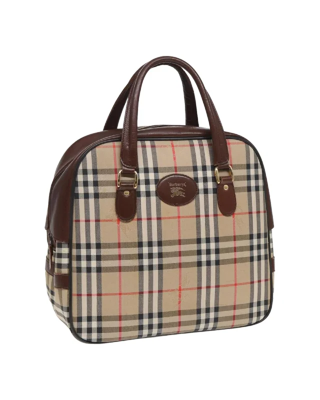 Nova Check Canvas Hand Bag with Distinctive Check Pattern