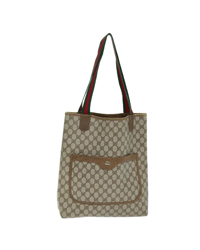 GG Supreme Web Sherry Line Tote Bag