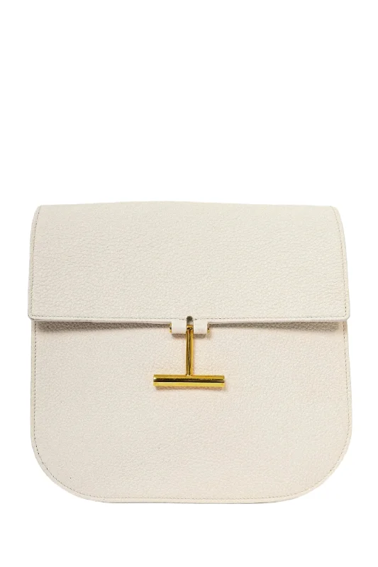 Tom Ford White Leather Large Crossbody Bag