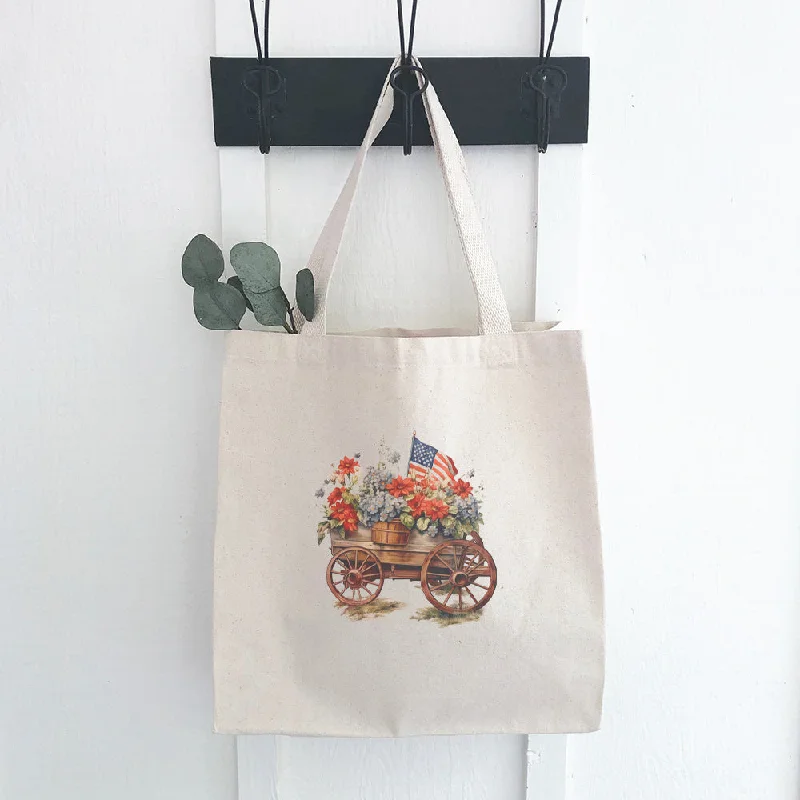 Vintage Carriage Planter - Canvas Tote Bag