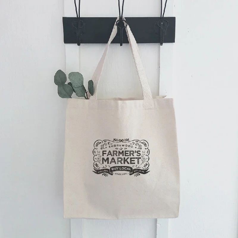 Vintage Farmers Market w/ City Estd - Canvas Tote Bag