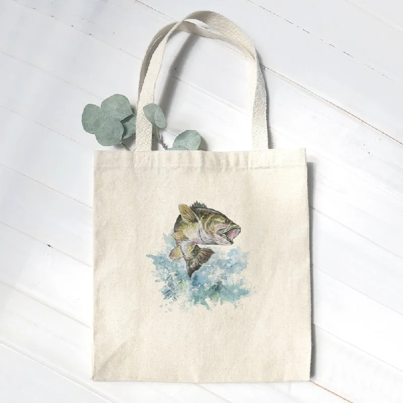 Watercolor Bass - Canvas Tote Bag