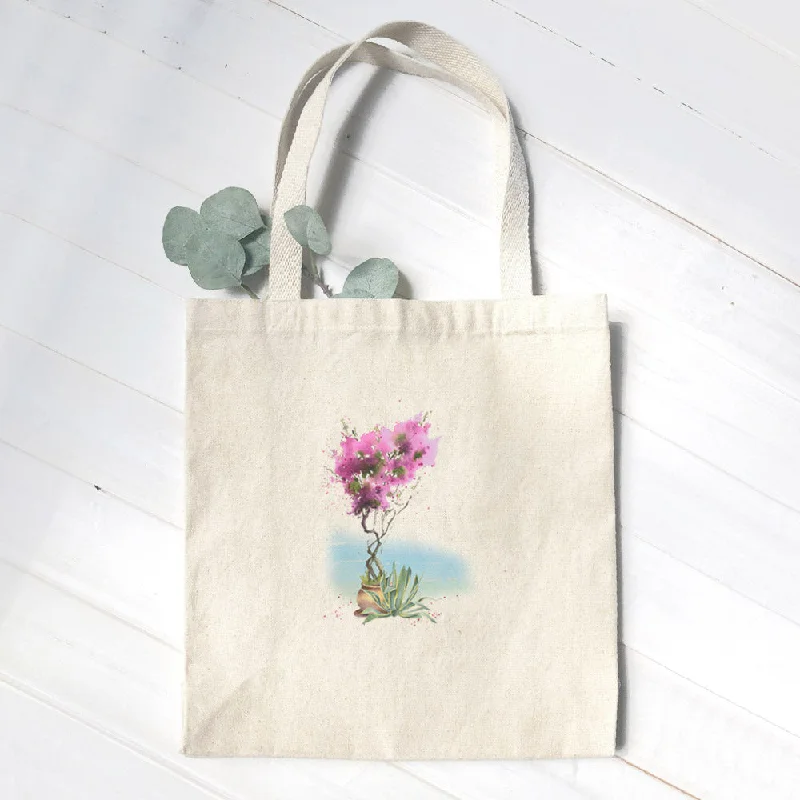 Watercolor Bougainvillea - Canvas Tote Bag