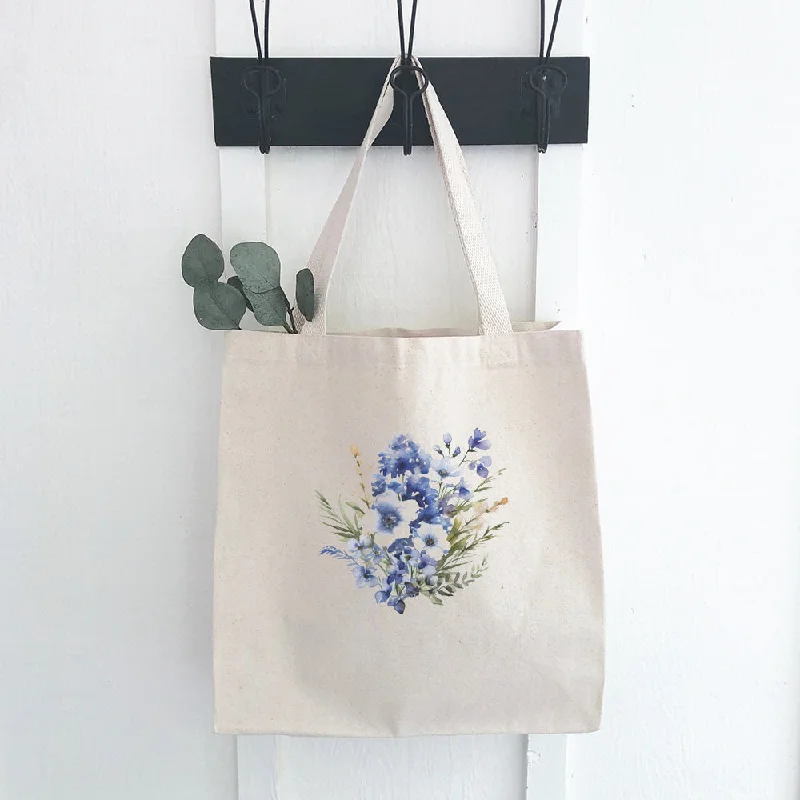 Watercolor Indigo Bunch - Canvas Tote Bag