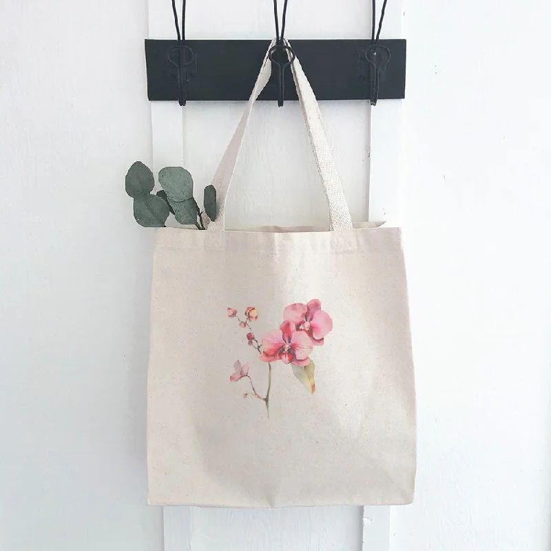 Watercolor Pink Orchid - Canvas Tote Bag