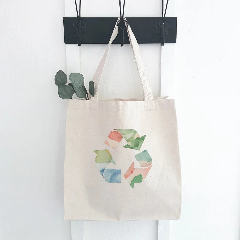 Watercolor Recycling - Canvas Tote Bag