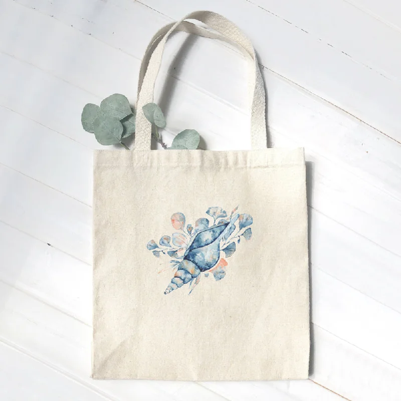 Watercolor Tulip Shell - Canvas Tote Bag