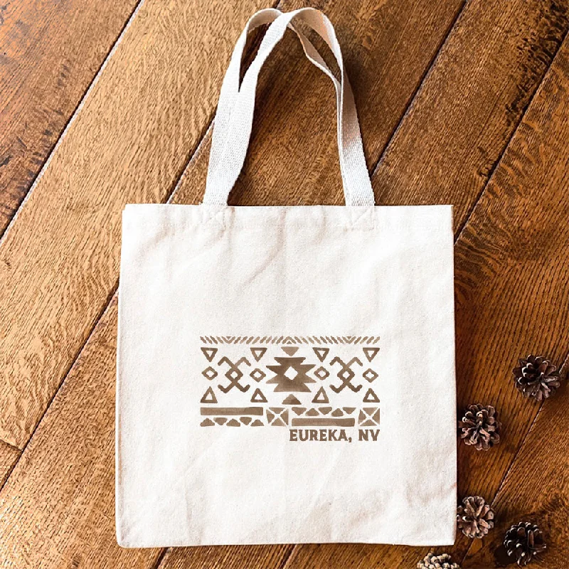 Western Pattern w/ City State - Canvas Tote Bag