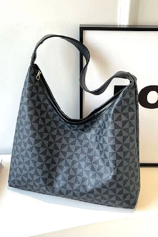 LA Life Black Hobo Shoulder Tote