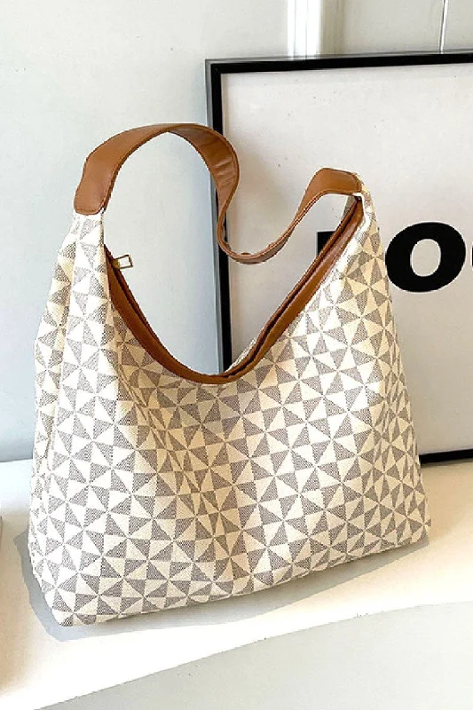 LA Life Neutral Hobo Shoulder Tote