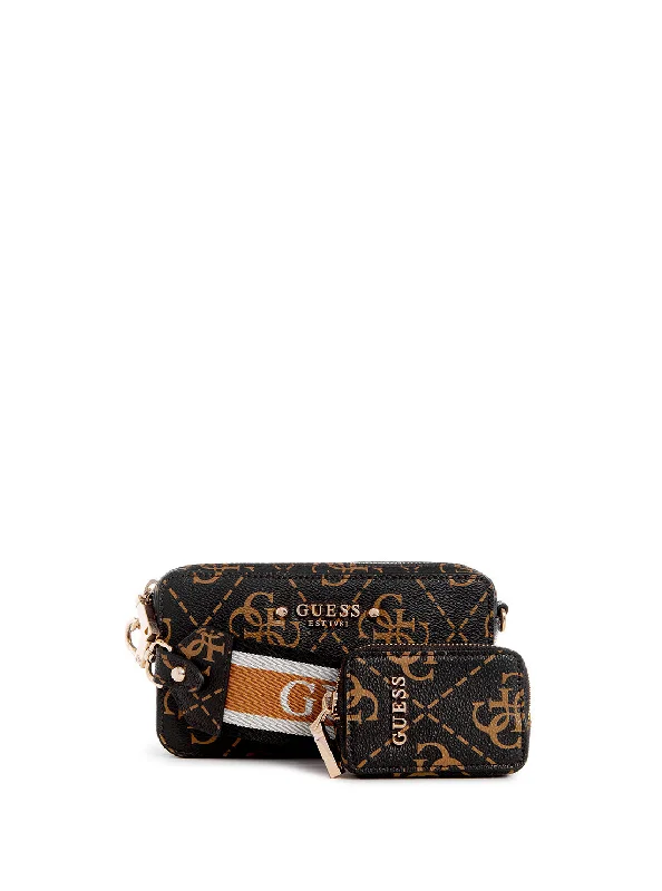 Brown Logo Rea Mini Crossbody Bag