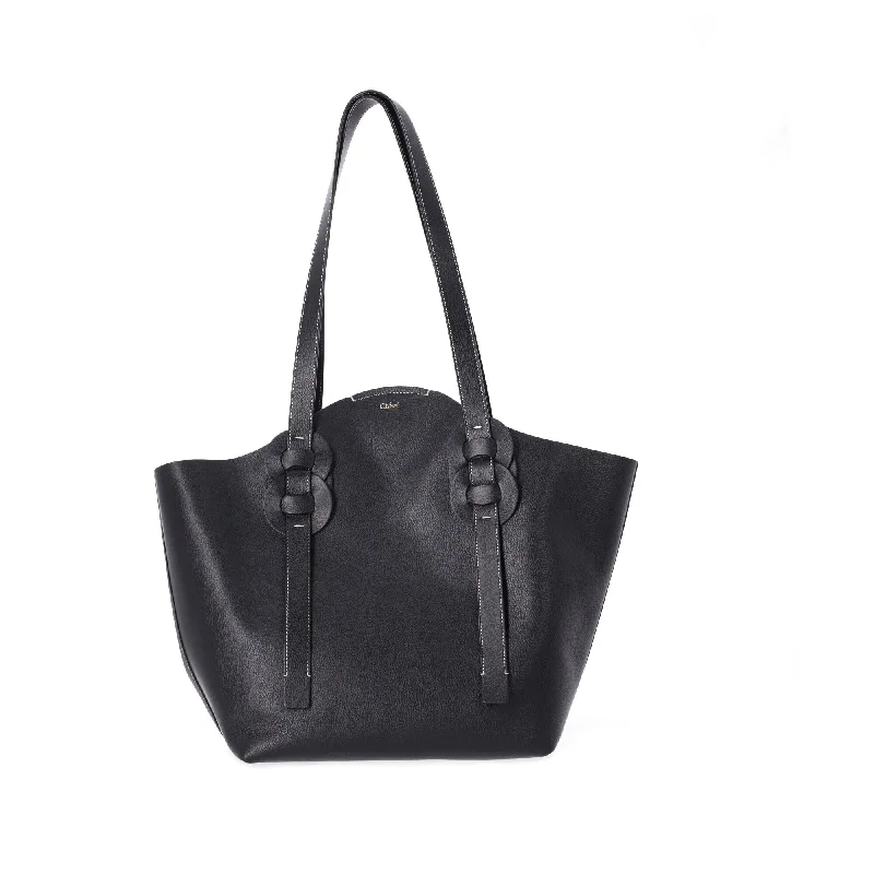 Chloé Medium Darryl Tote Bag in Black Leather