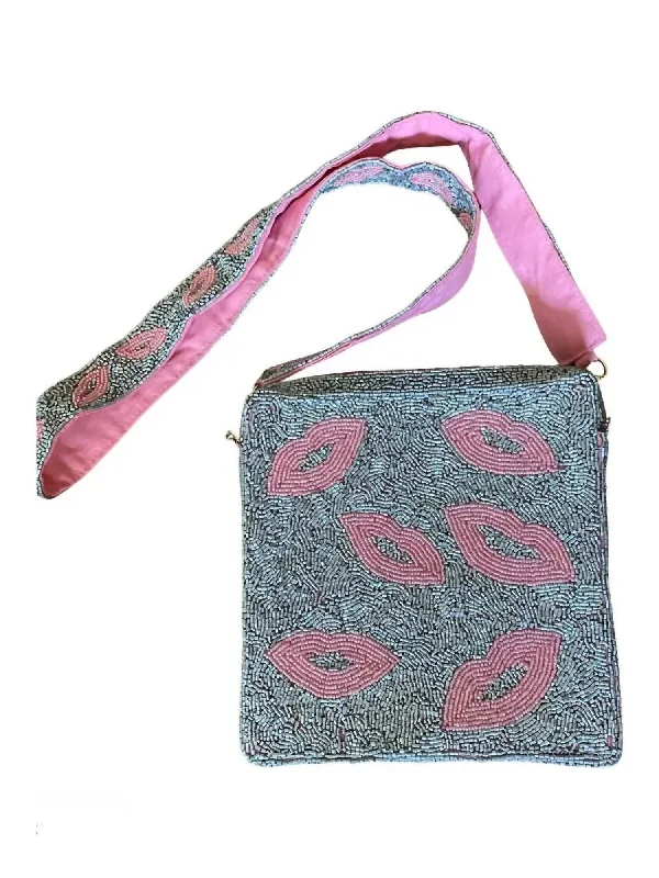 Kiss Me Beaded Bag In Multi