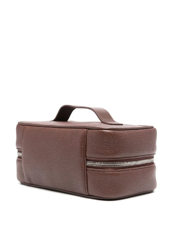 Toiletry Bag In Grained Fabric