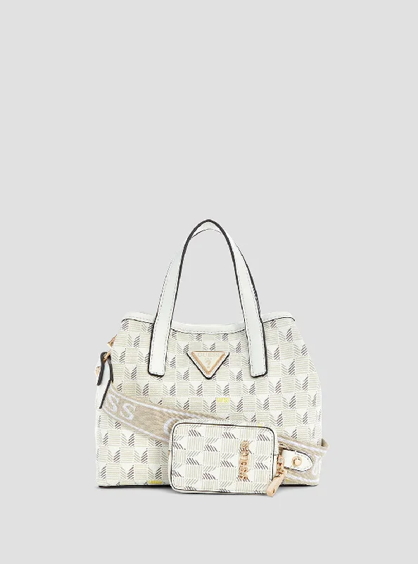 White Logo G Wave Mini Tote Bag