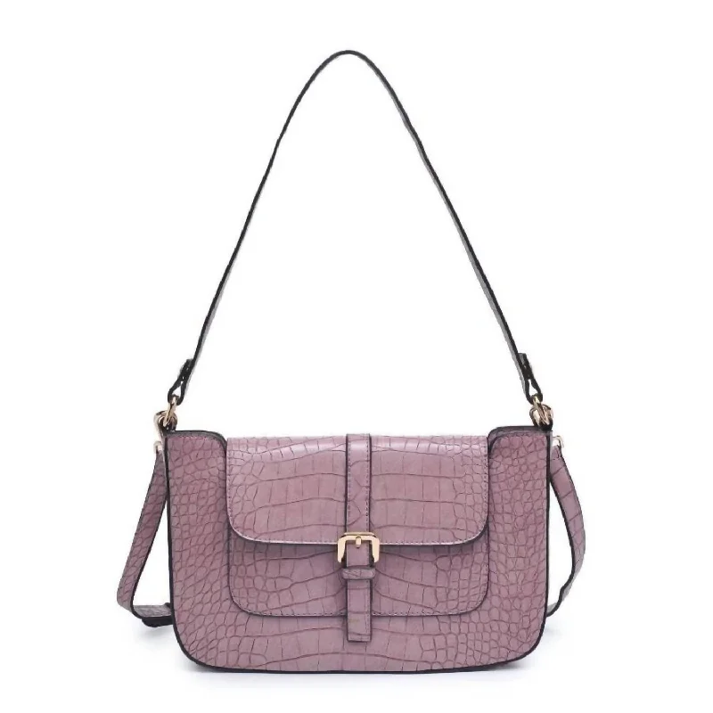 Women's Adwen Croc Crossbody Bag In Mauve