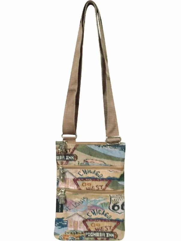 Women's Canvas Crossbody Bag In Beige