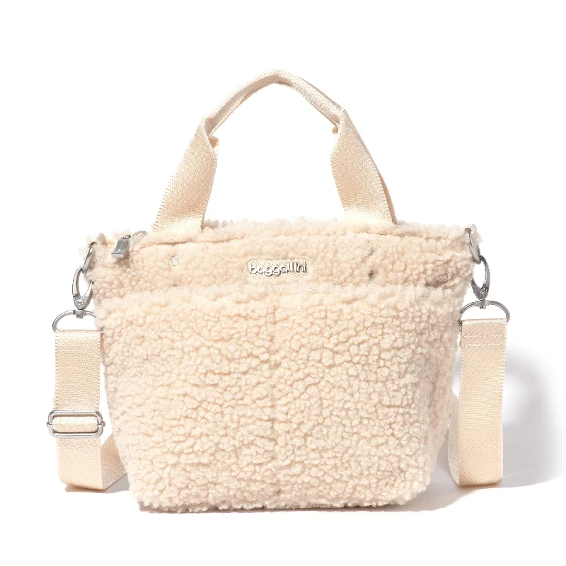 light beige faux shearling